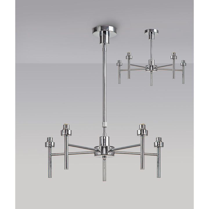 Nelson Lighting NL76169 Iona 5 Light Ceiling Light Polished Chrome