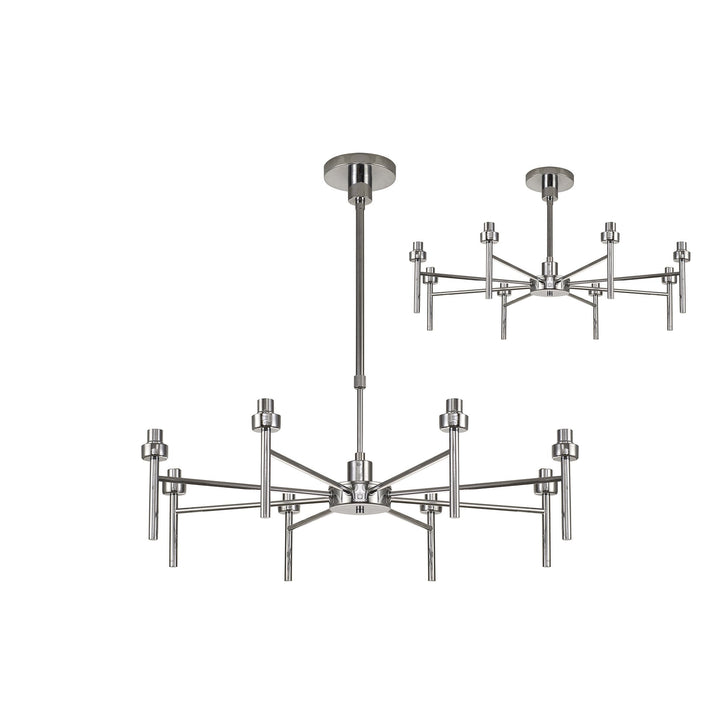 Nelson Lighting NL76179 Iona 8 Light Ceiling Light Polished Chrome