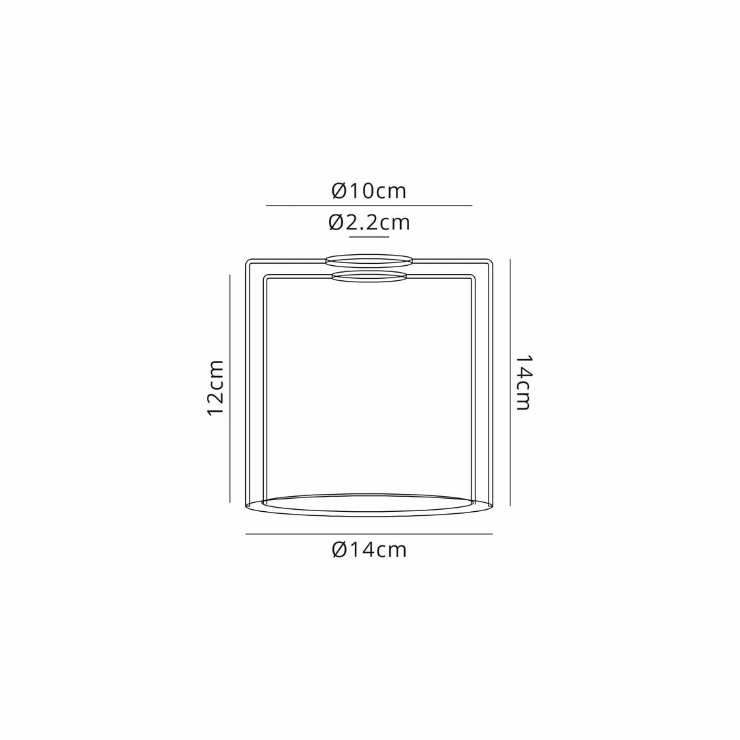 Nelson Lighting NL84059 Iona Shade Frosted Clear