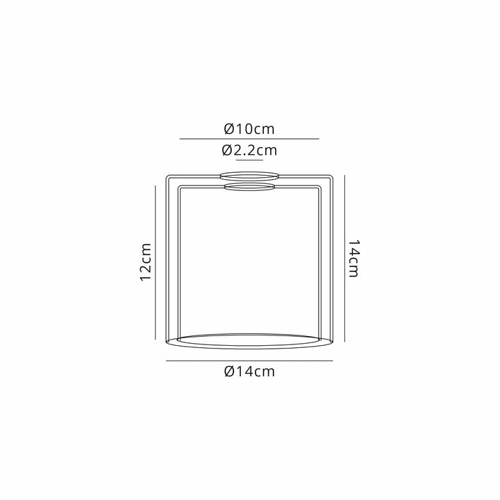 Nelson Lighting NL84059 Iona Shade Frosted Clear