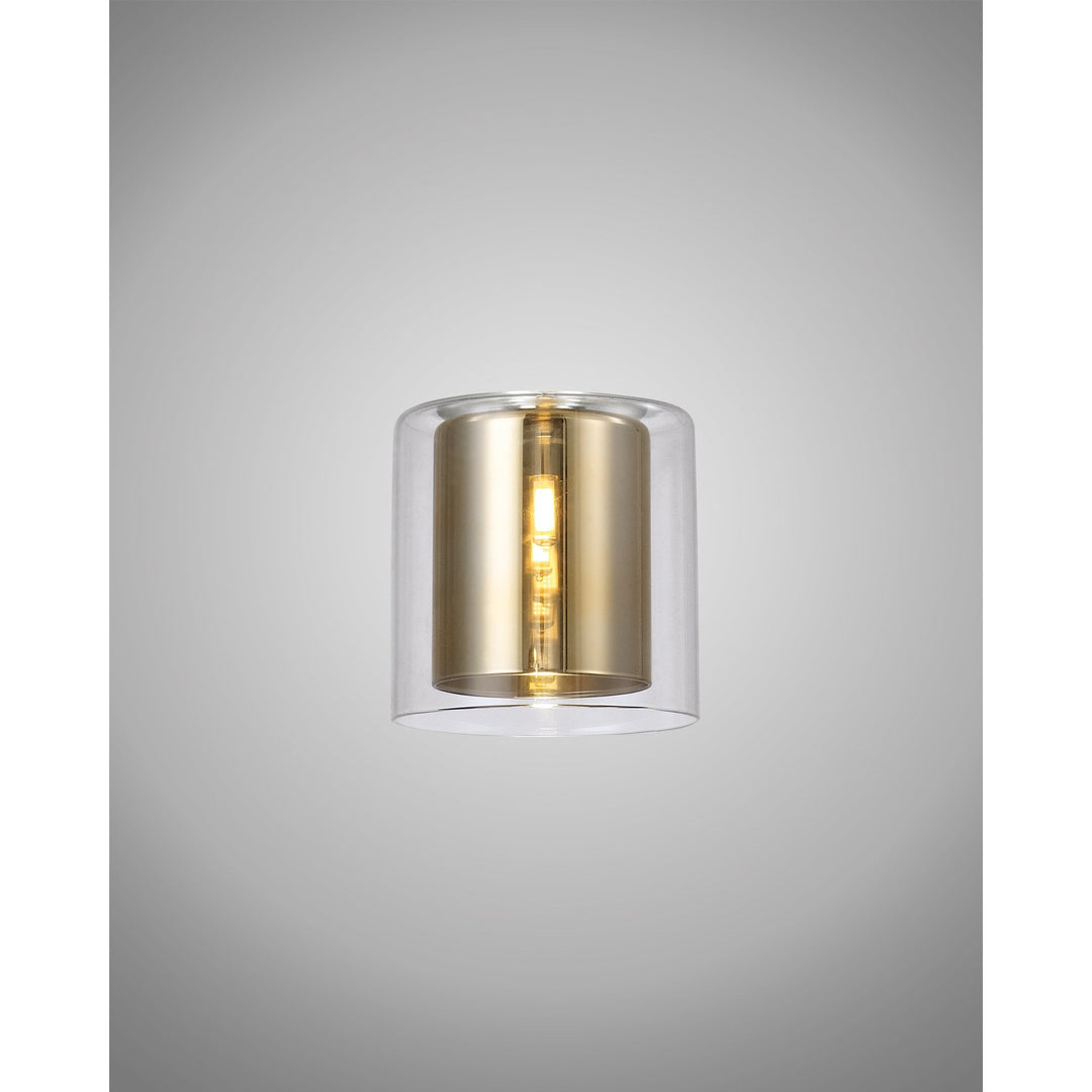 Nelson Lighting NL84109 Iona Shade Gold Clear