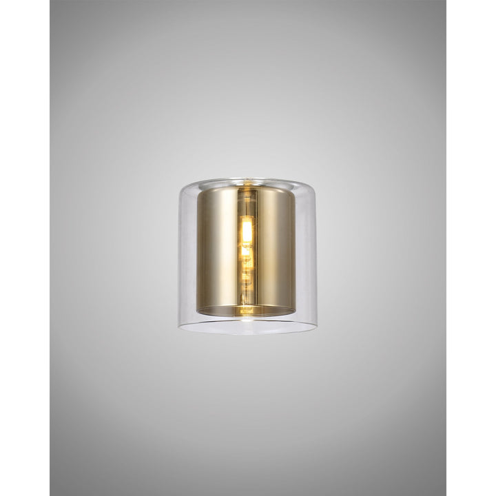 Nelson Lighting NL84109 Iona Shade Gold Clear