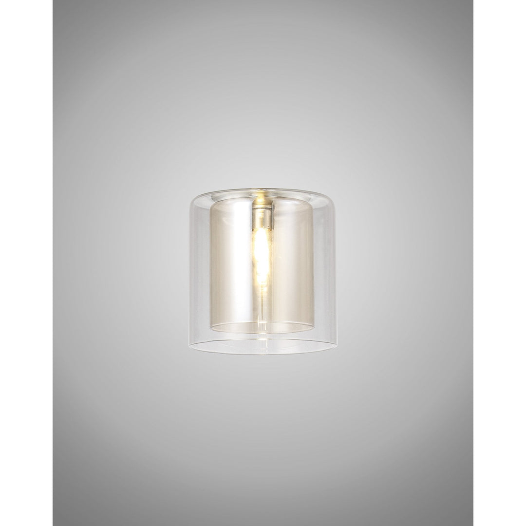 Nelson Lighting NL84129 Iona Shade Cognac Clear