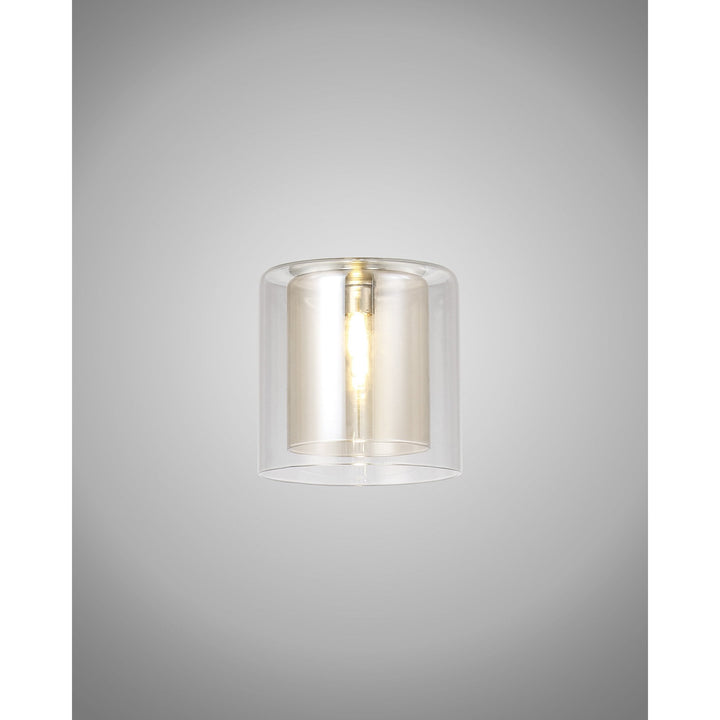 Nelson Lighting NL84129 Iona Shade Cognac Clear