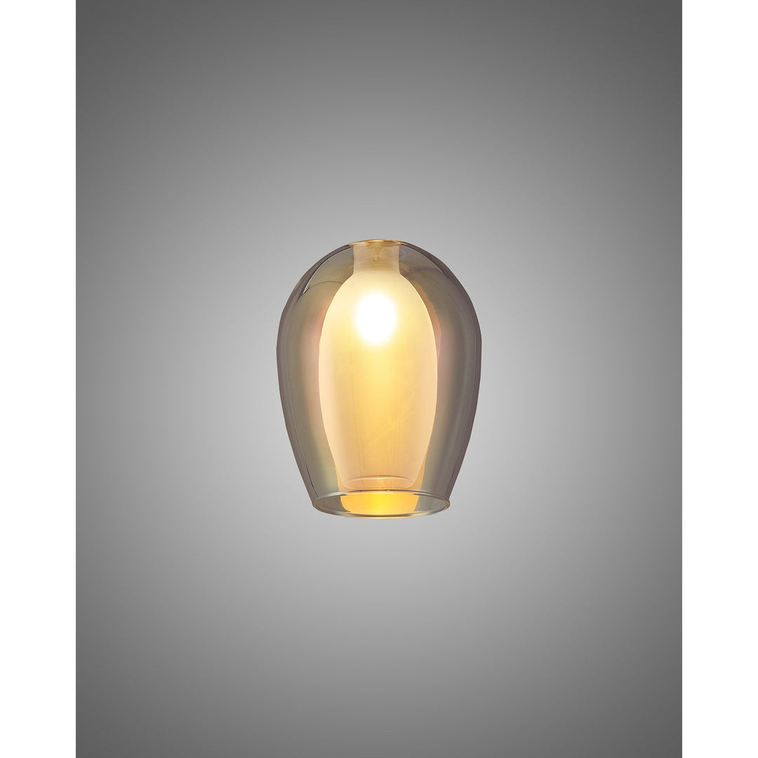 Nelson Lighting NL8458/IR9 Iona Shade 7 Colour Iridescent Frosted White