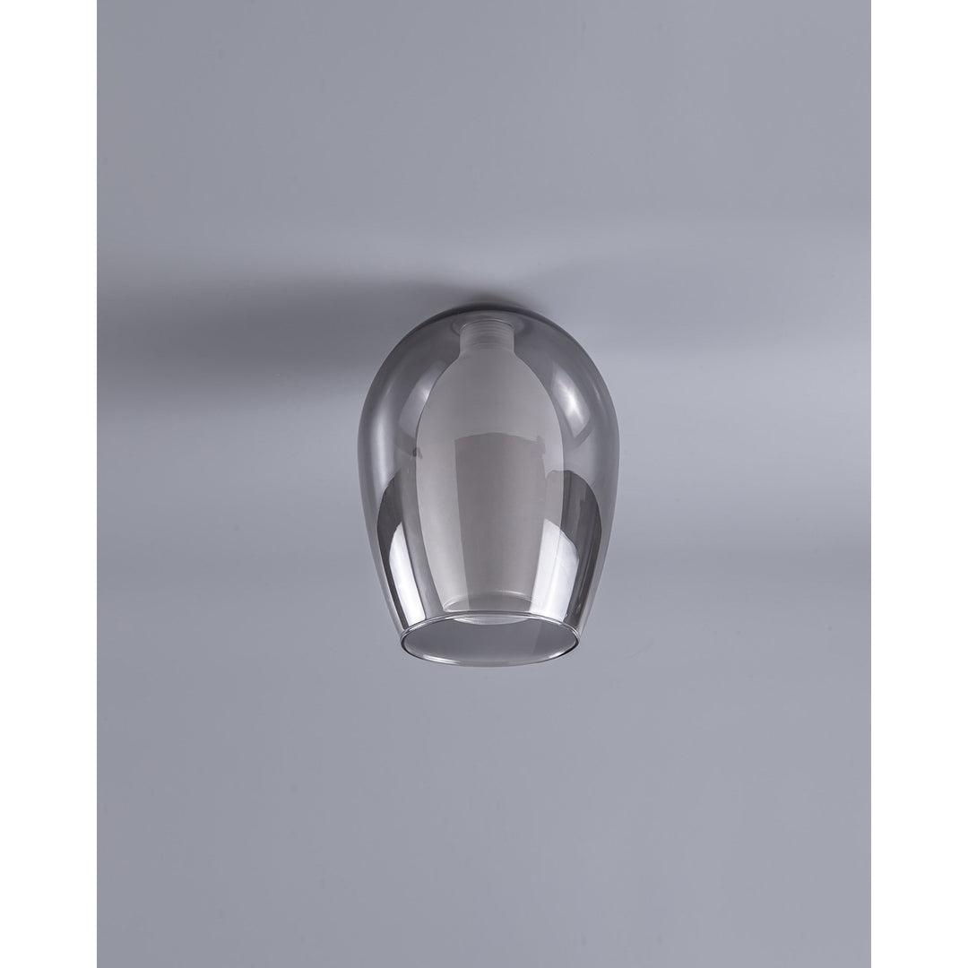 Nelson Lighting NL84589 Iona Shade Smoke Plated Frosted White