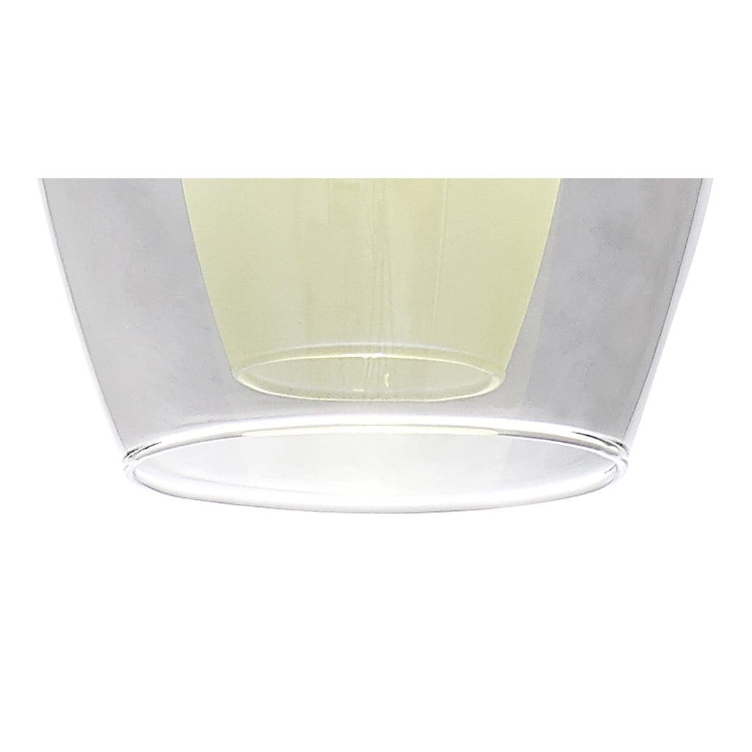 Nelson Lighting NL84589 Iona Shade Smoke Plated Frosted White