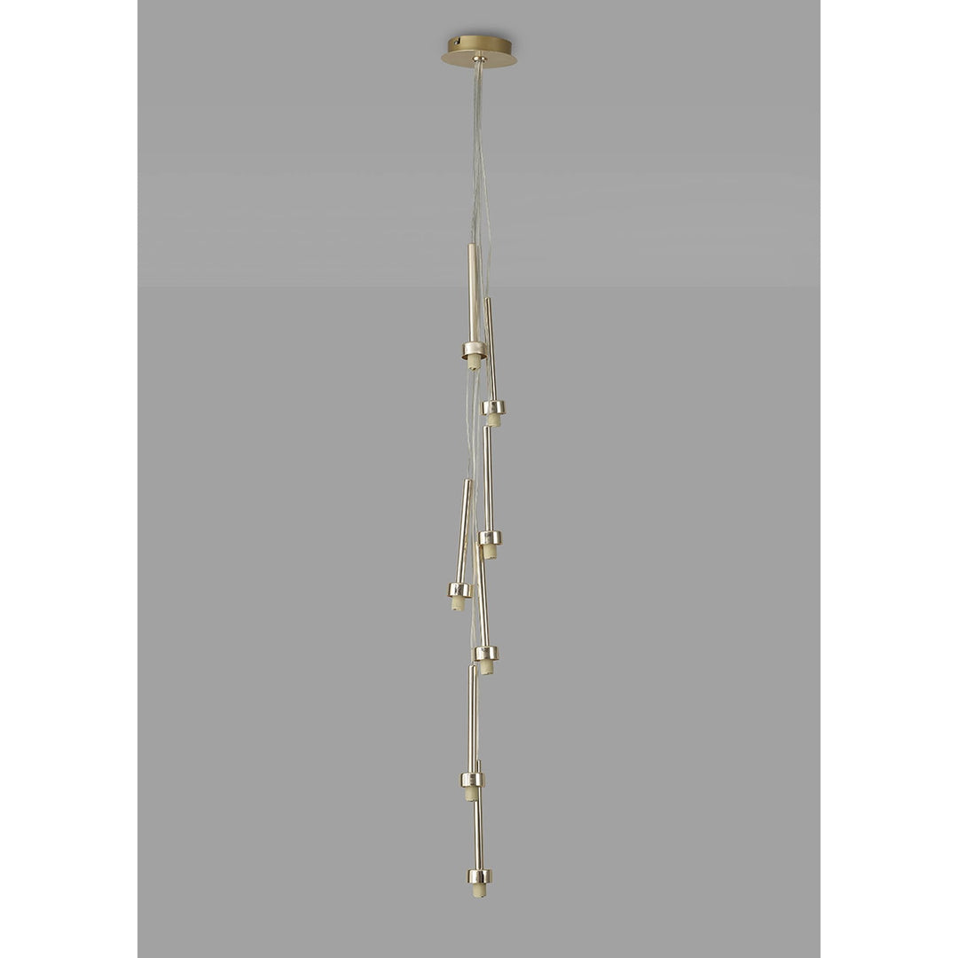 Nelson Lighting NL84689 Iona 7 Light Cluster Pendant French Gold