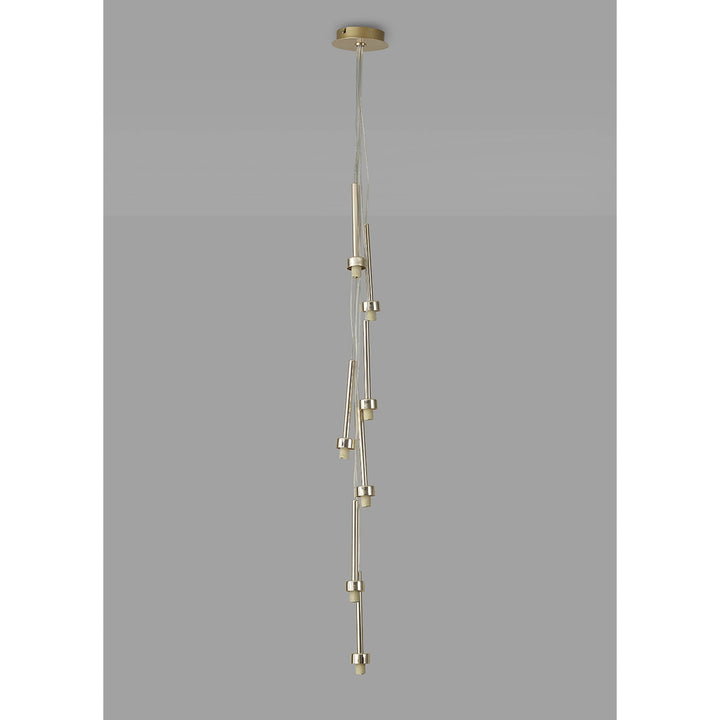 Nelson Lighting NL84689 Iona 7 Light Cluster Pendant French Gold