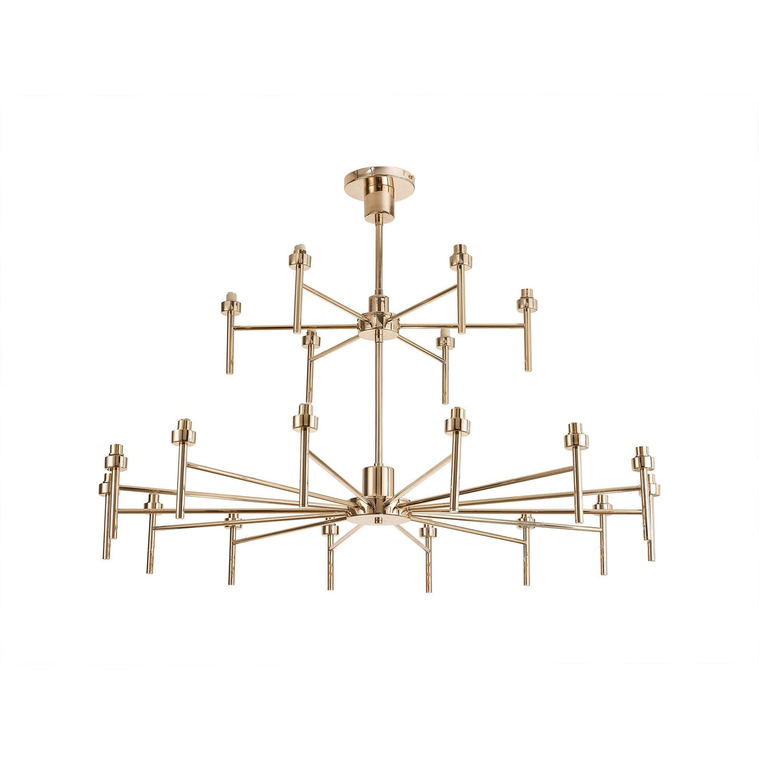 Nelson Lighting NL84809 Iona 20 Light Chandelier French Gold