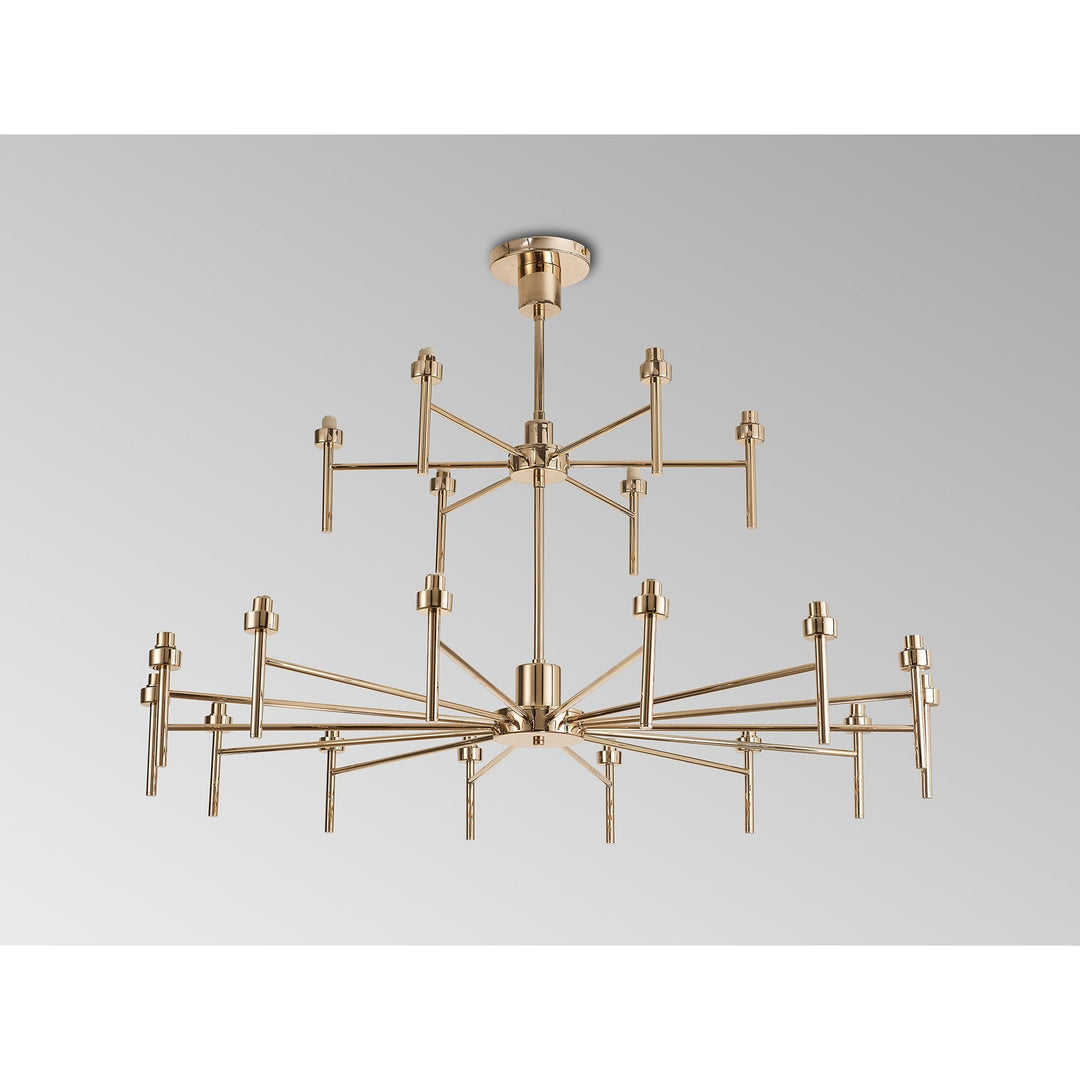 Nelson Lighting NL84809 Iona 20 Light Chandelier French Gold