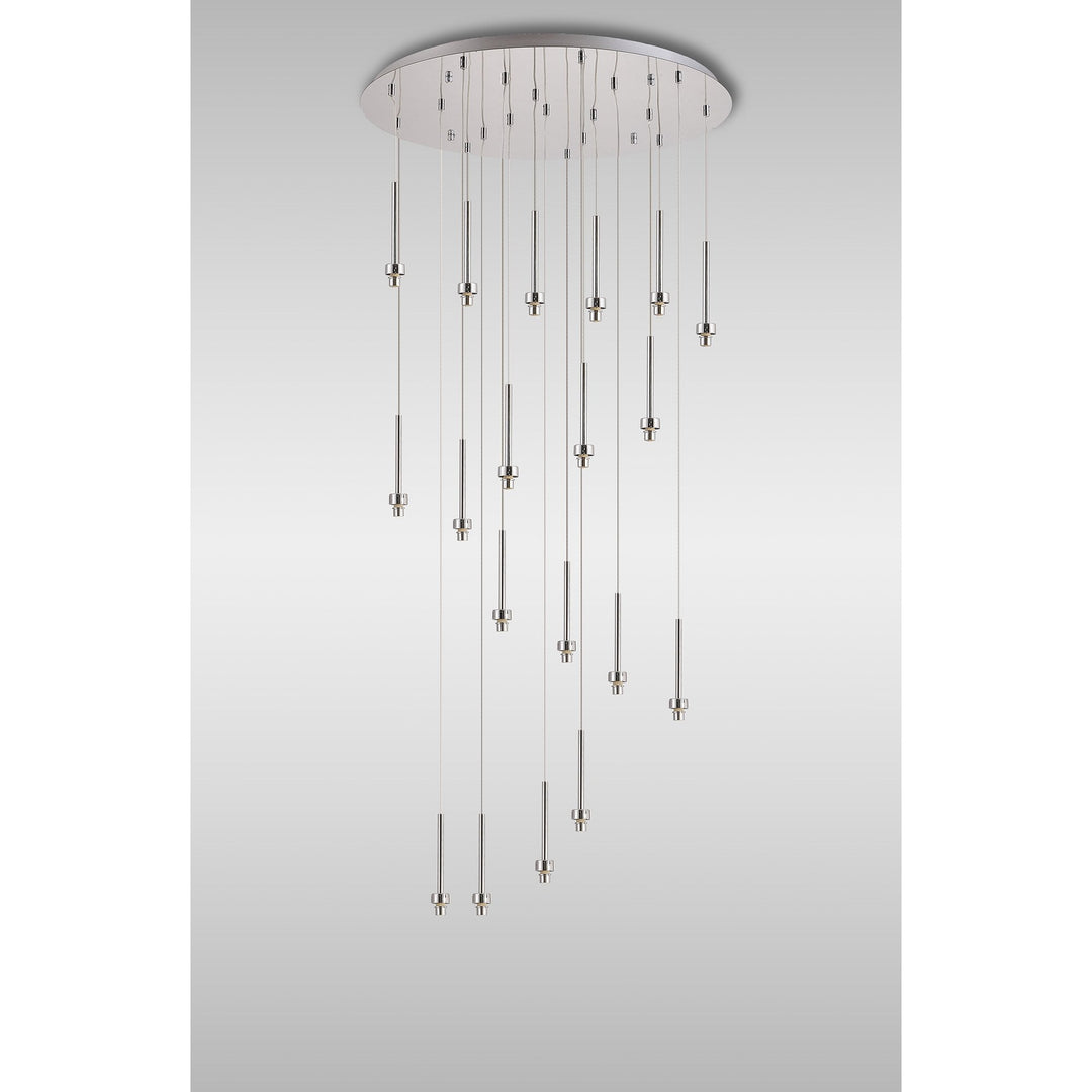 Nelson Lighting NL85339 Iona 19 Light Round Pendant Polished Chrome