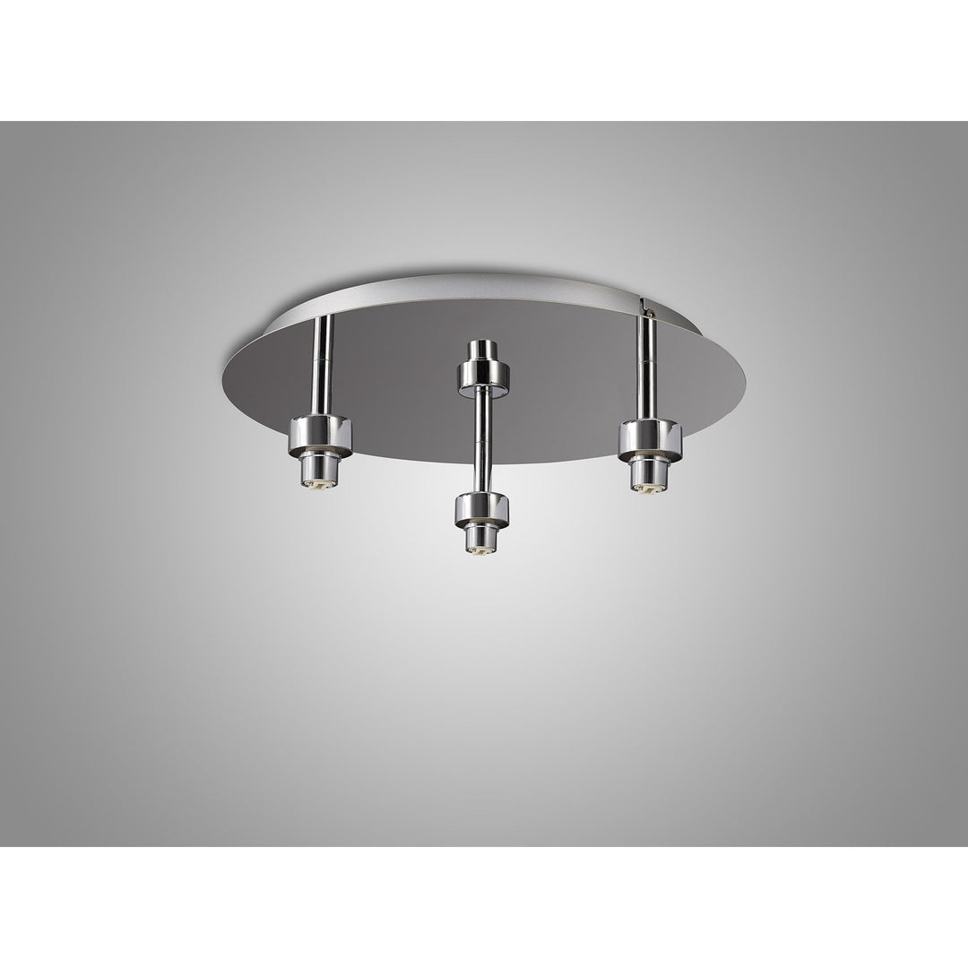 Nelson Lighting NL87529 Iona 3 Light Flush Ceiling Light Polished Chrome