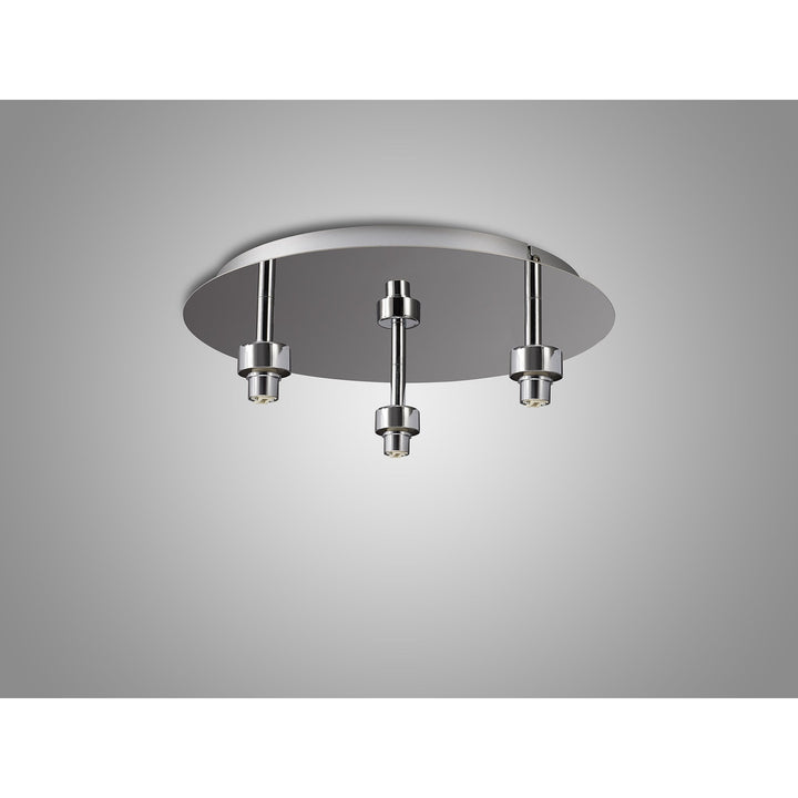 Nelson Lighting NL87529 Iona 3 Light Flush Ceiling Light Polished Chrome