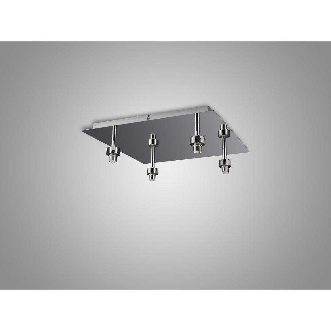 Nelson Lighting NL87539 Iona 4 Light Flush Ceiling Light Polished Chrome