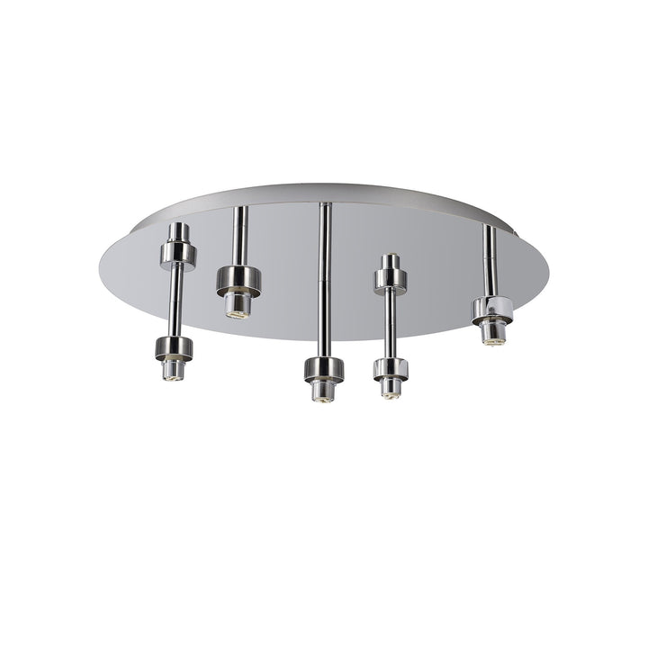 Nelson Lighting NL87549 Iona 5 Light Flush Ceiling Light Polished Chrome