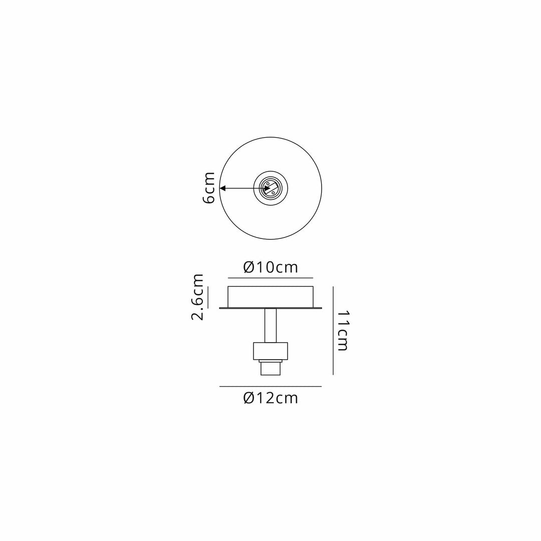 Nelson Lighting NL87589 Iona 1 Light Flush Ceiling Light Polished Chrome