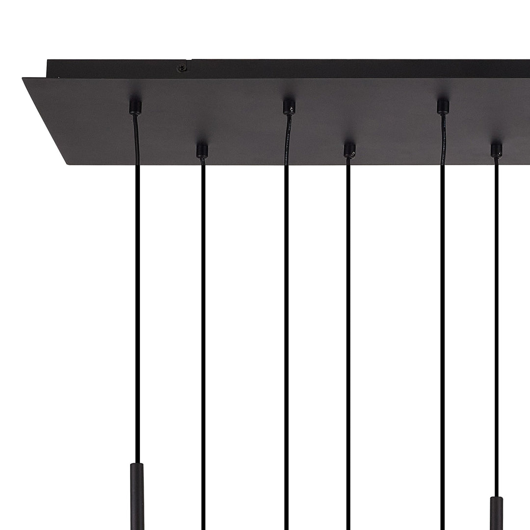 Nelson Lighting NL92649 Iona 12 Light Linear Pendant Satin Black