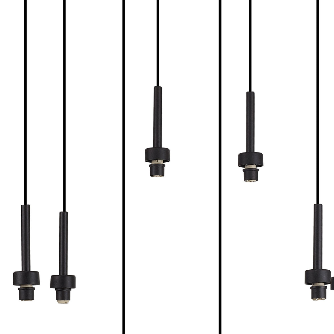 Nelson Lighting NL92649 Iona 12 Light Linear Pendant Satin Black