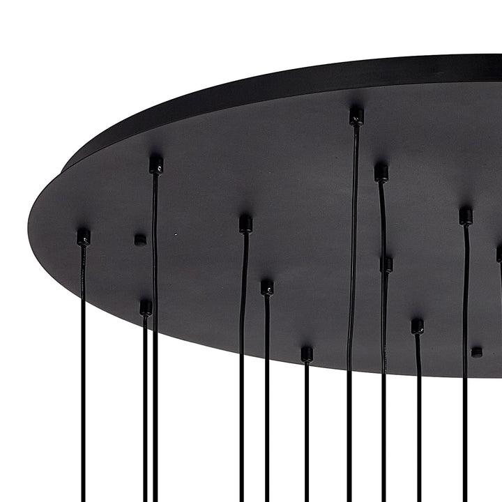 Nelson Lighting NL92699 Iona 24 Light Round Pendant Satin Black