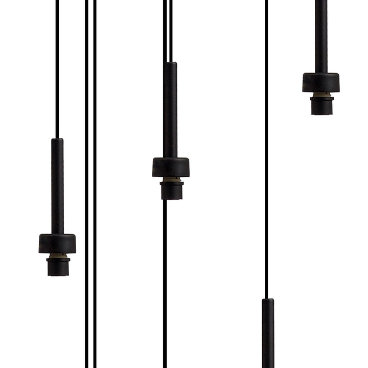 Nelson Lighting NL92699 Iona 24 Light Round Pendant Satin Black