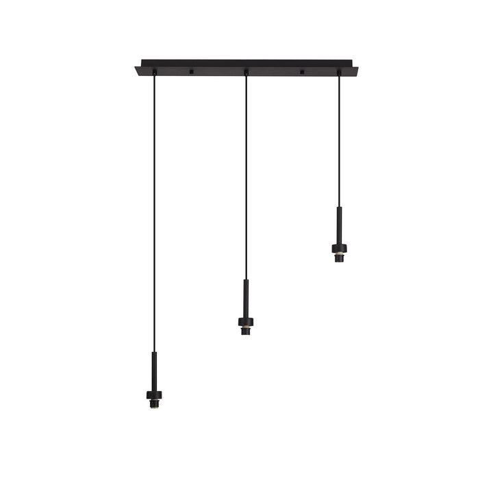 Nelson Lighting NL92719 Iona 3 Light Linear Pendant Satin Black