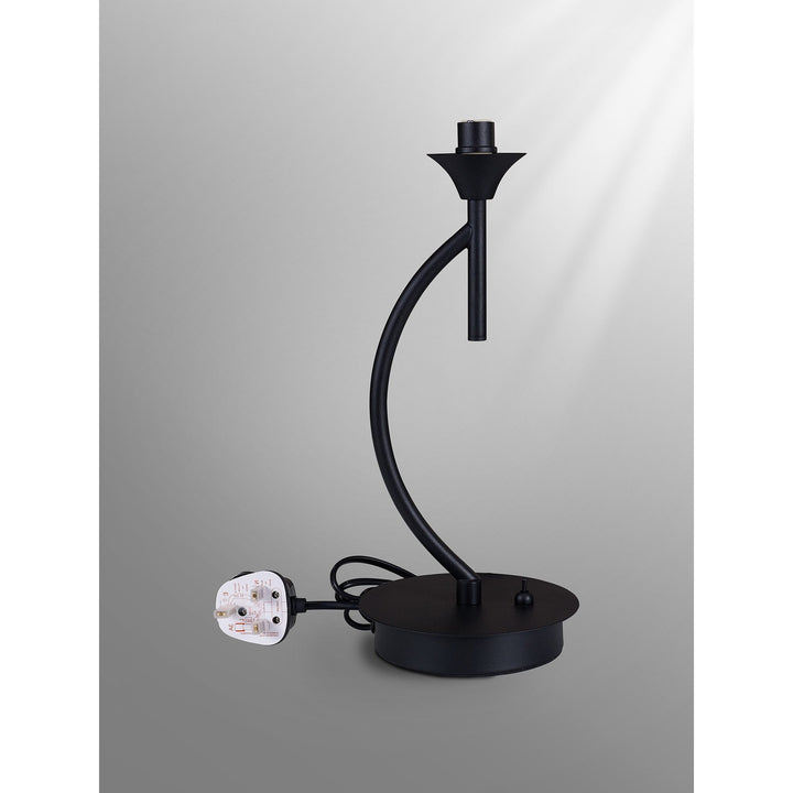 Nelson Lighting NL92749 Iona 1 Light Table Lamp Satin Black