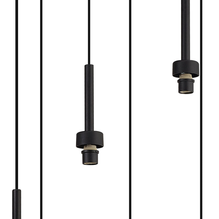 Nelson Lighting NL92769 Iona 6 Light Round Pendant Satin Black