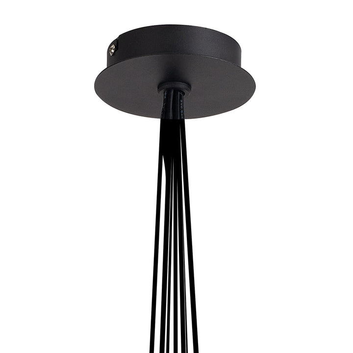 Nelson Lighting NL92779 Iona 7 Light Pendant Satin Black