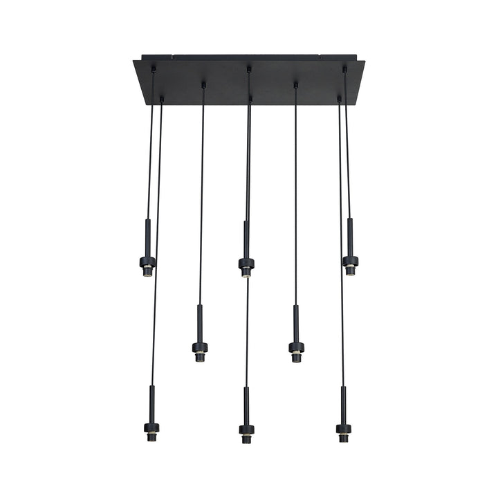 Nelson Lighting NL92789 Iona 8 Light Pendant Satin Black