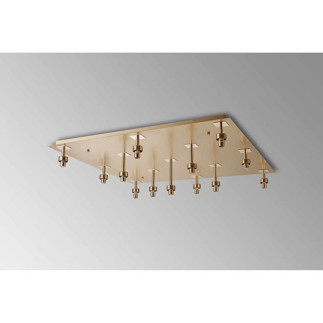 Nelson Lighting NL92799 Iona 13 Light Flush Ceiling Light French Gold Matt Gold