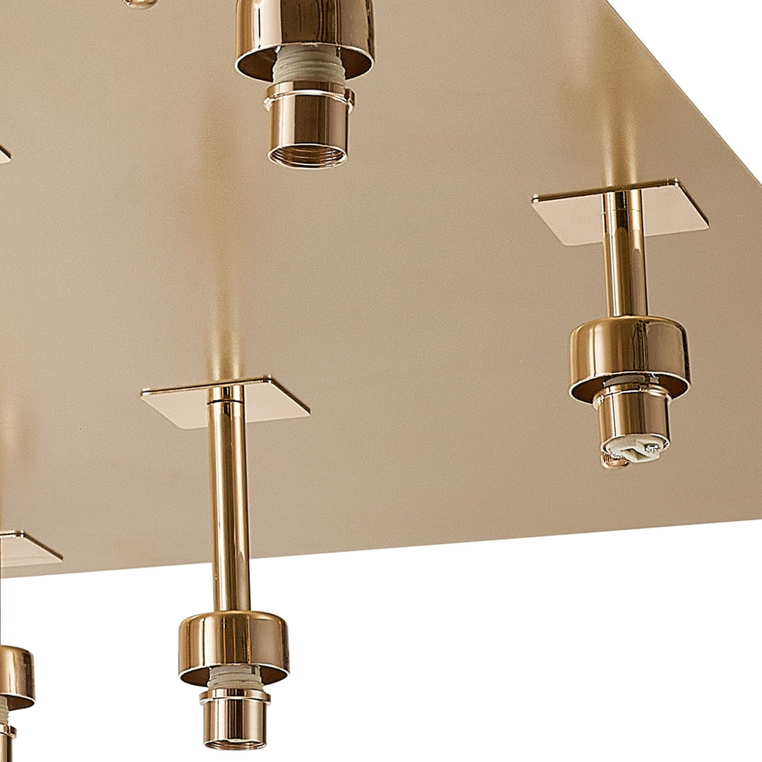 Nelson Lighting NL92799 Iona 13 Light Flush Ceiling Light French Gold Matt Gold