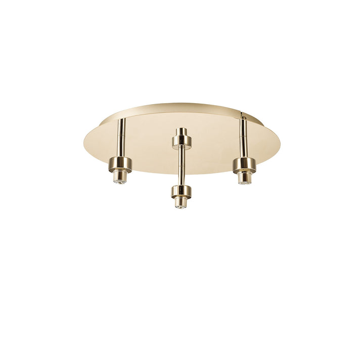 Nelson Lighting NL92819 Iona 3 Light Flush Ceiling Light French Gold Matt Gold