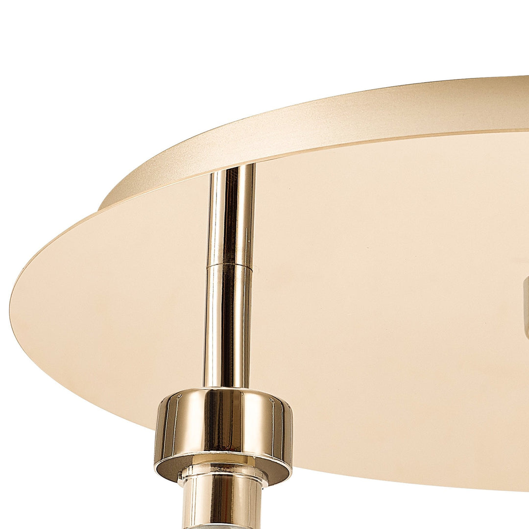 Nelson Lighting NL92819 Iona 3 Light Flush Ceiling Light French Gold Matt Gold