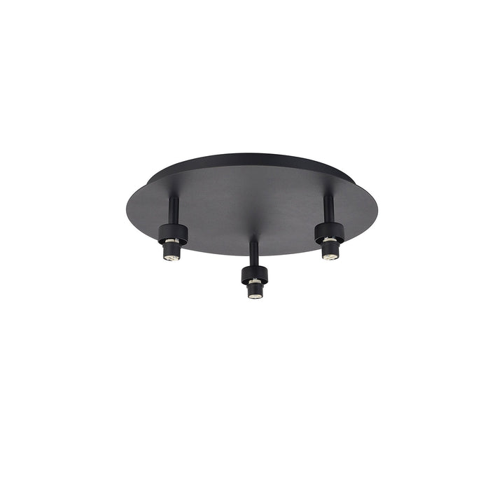 Nelson Lighting NL92829 Iona 3 Light Flush Ceiling Light Satin Black