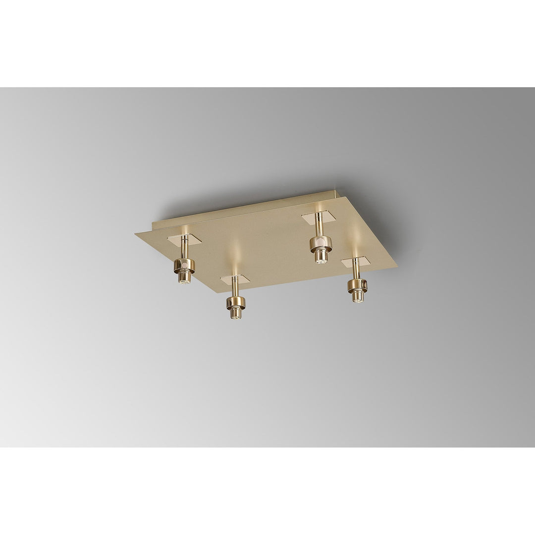 Nelson Lighting NL92839 Iona 4 Light Flush Ceiling Light French Gold Matt Gold