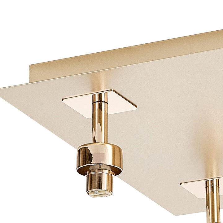 Nelson Lighting NL92839 Iona 4 Light Flush Ceiling Light French Gold Matt Gold