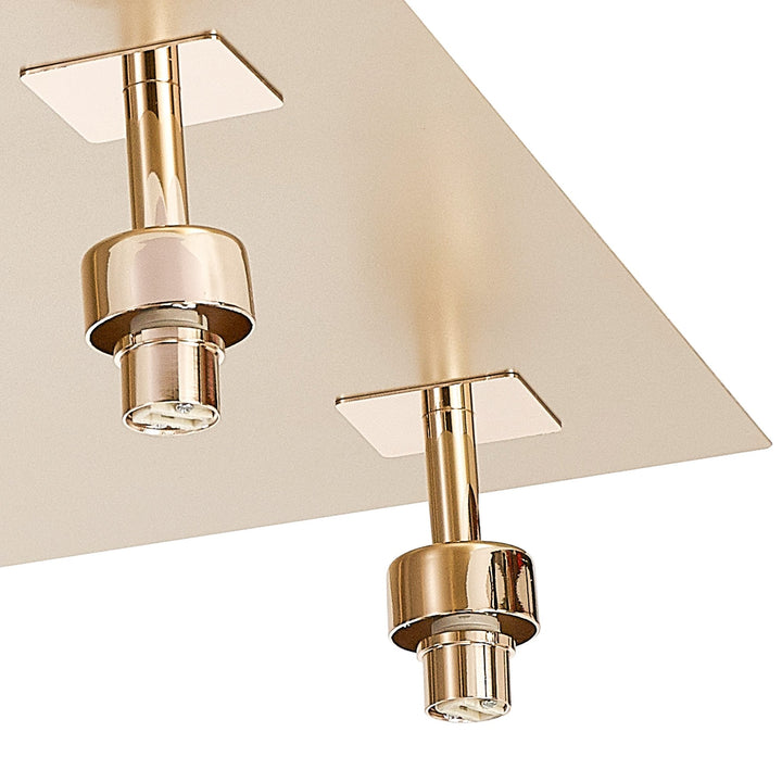 Nelson Lighting NL92839 Iona 4 Light Flush Ceiling Light French Gold Matt Gold