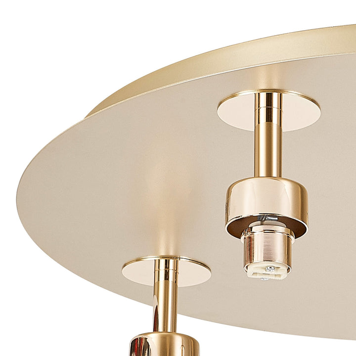 Nelson Lighting NL92859 Iona 5 Light Flush Ceiling Light French Gold Matt Gold