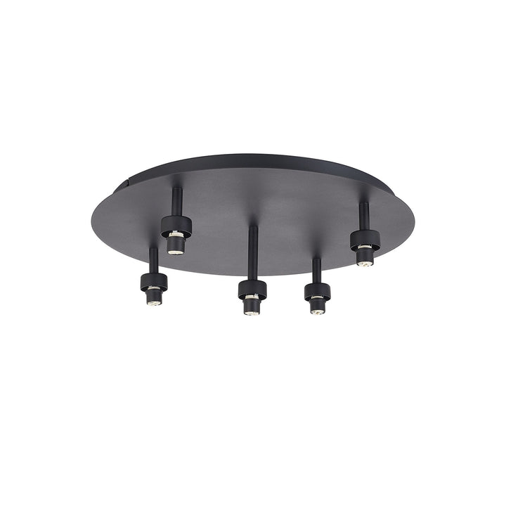 Nelson Lighting NL92869 Iona 5 Light Flush Ceiling Light Satin Black