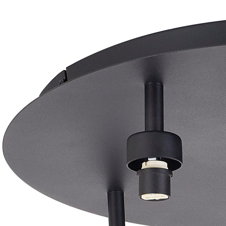 Nelson Lighting NL92869 Iona 5 Light Flush Ceiling Light Satin Black