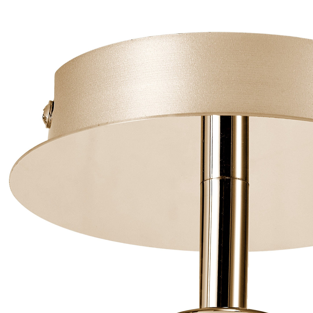 Nelson Lighting NL92889 Iona 1 Light Flush Ceiling Light French Gold