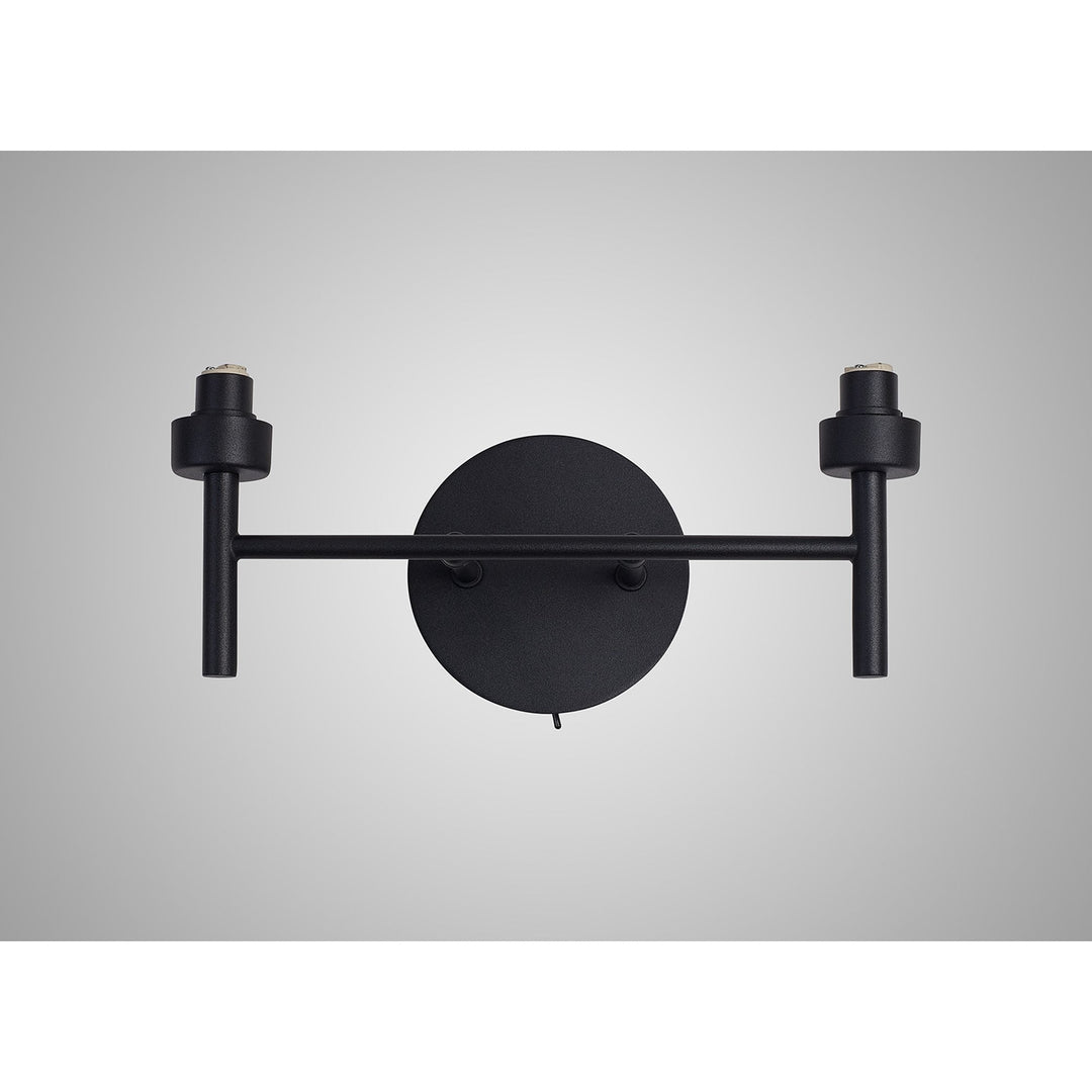 Nelson Lighting NL92959 Iona 2 Light Wall Light Satin Black