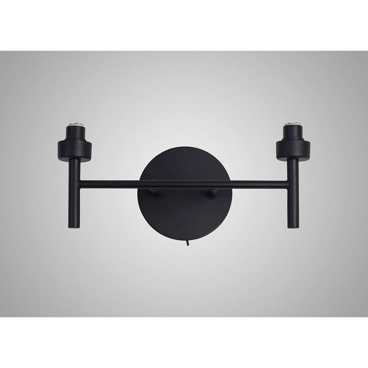 Nelson Lighting NL92959 Iona 2 Light Wall Light Satin Black