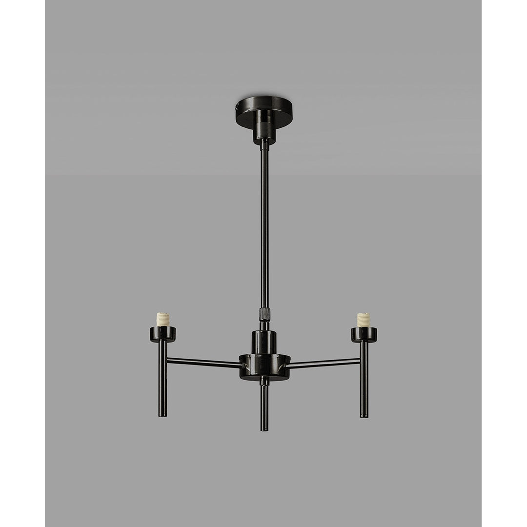 Nelson Lighting NL92979 Iona 3 Light Pendant/Ceiling Light Satin Black