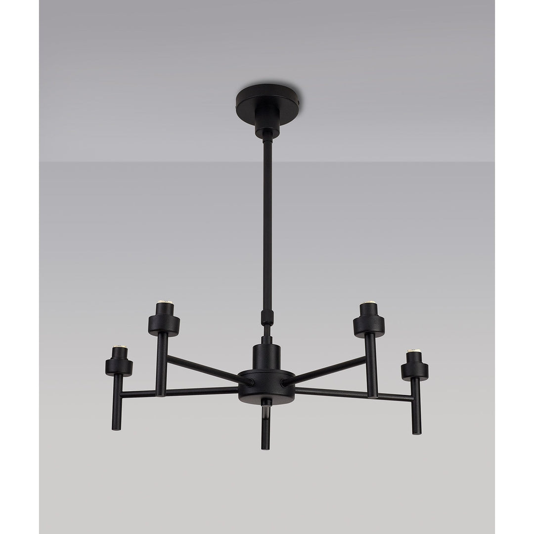 Nelson Lighting NL92989 Iona 5 Light Pendant/Ceiling Light Satin Black