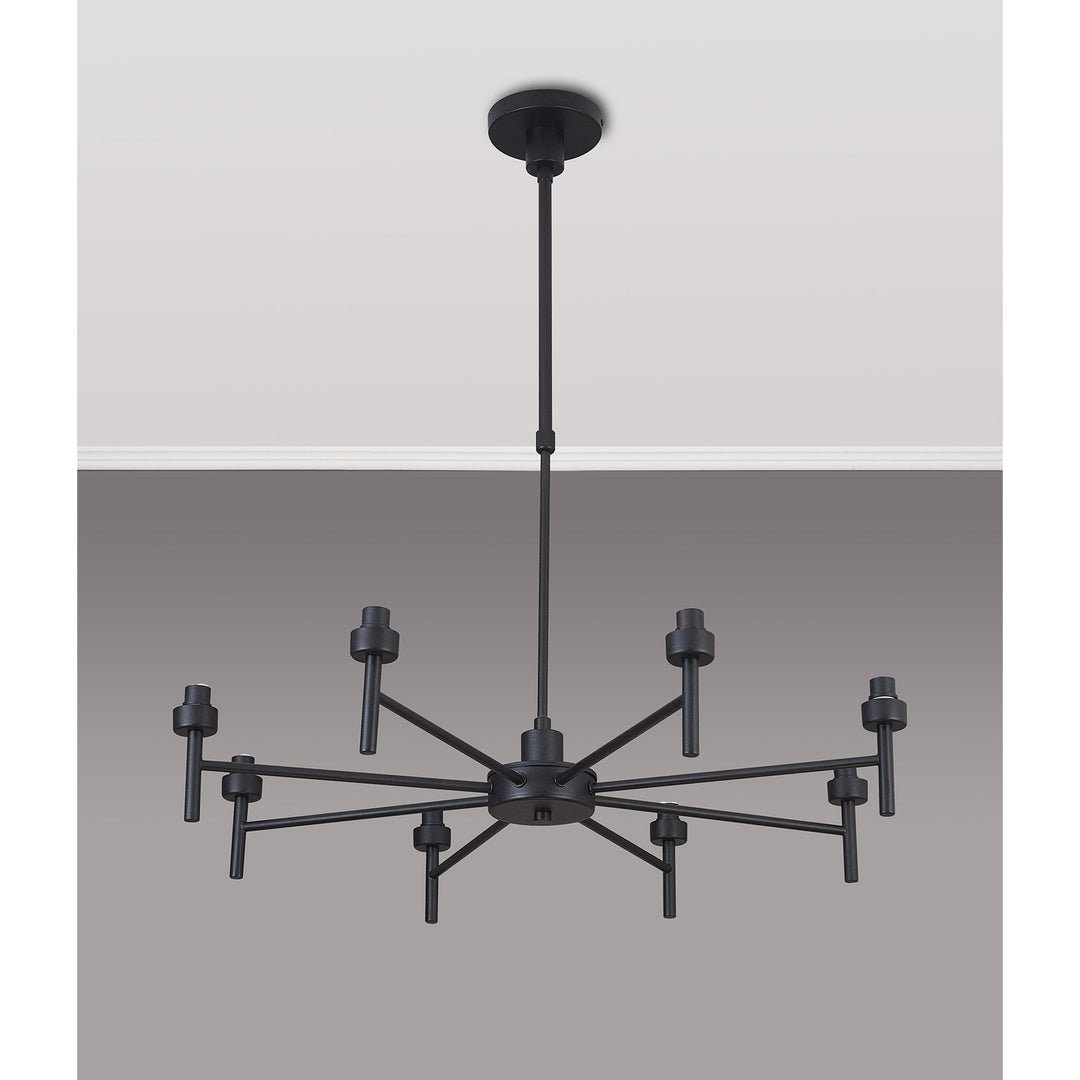 Nelson Lighting NL92999 Iona 8 Light Pendant/Ceiling Light Satin Black