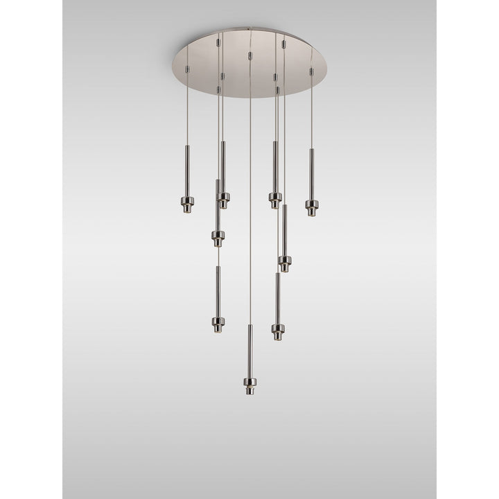 Nelson Lighting NL93009 Iona 9 Light Round Pendant Polished Chrome