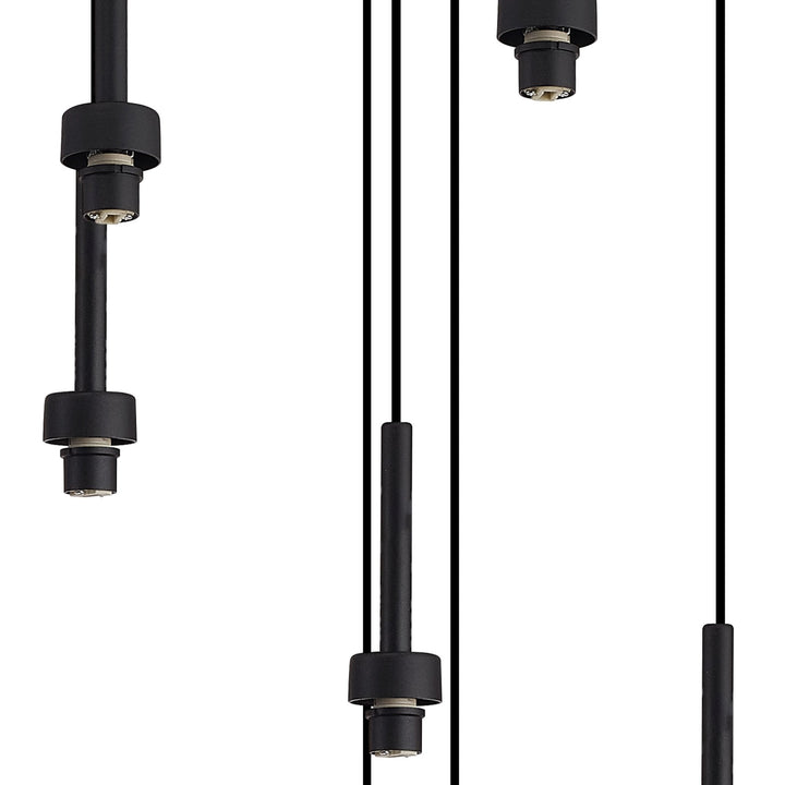 Nelson Lighting NL93029 Iona 9 Light Round Pendant Satin Black