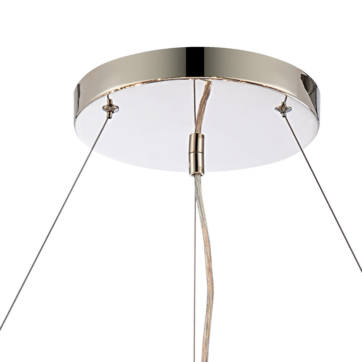 Nelson Lighting NL9502PN/SM9 Kaffer 24 Light Round Pendant Polished Nickel Smoke